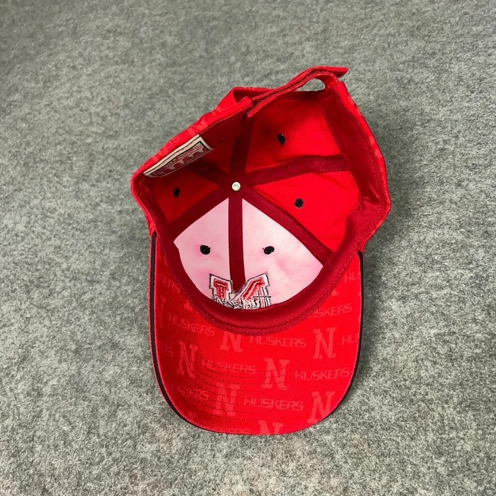 Nebraska Cornhuskers Mens Hat Strap Back Red College Football‎ NCAA Sports Cap ^
